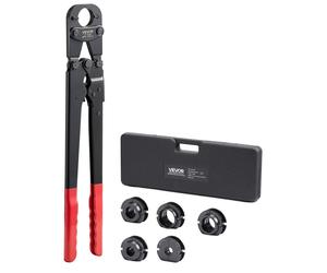 Alicate de crimpado VEVOR, para tubos de plástico, PEX y aluminio, con mordazas TH12, TH16, TH20, TH26 y TH32, y mango flexible. Prensa para tubos con estuche de almacenamiento, ideal para reparacione