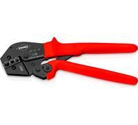 Alicate de crimpar KNIPEX, longitud 250 mm, para terminales de 2x6, 2x10 y 2x16 (AWG 2x10, 2x7, 2x5) mm²