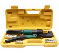 Alicate hidráulico para crimpar terminales de cable - Modelo YQK-70 - Crimado hexagonal - Para cables de cobre de 4 a 70 mm² - Incluye 8 matrices - Carrera de 10 mm - Fabricado en hierro fundido - Col