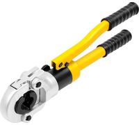 Alicate hidráulico para prensar - Alicate para prensar tubos TH de 16 a 32 mm - Fuerza de prensado: 8 t / 8000 kg - Acero Cr40 - Mordazas de prensado de 16/20/25/32 mm - Para tubos de aluminio y PEX -