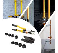 Alicate hidráulico para prensar - Herramienta de prensado - Profesional - Matrices para cables U16/20/25/32 y V12/15/18/22/28 - Color amarillo