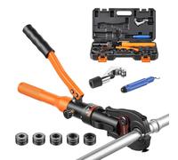 Alicate hidráulico para tuberías VEVOR, con 5 mordazas de tipo M. Alicate manual para crimpar, ideal para tuberías de acero inoxidable y cobre, incluye juego de contornos M12, M15, M18, M22 y M28, ade