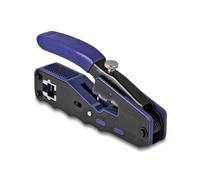 Alicate para crimpar conectores modulares 8P/RJ45 (/azul), con cuchilla y pelacables (sistema Easy-Connect)