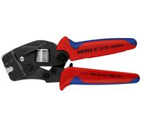 Alicate para crimpar terminales de cable, KNIPEX, 190 mm, en embalaje blíster, para cables de 0,08 - 10,0 + 16 mm², con sistema de introducción frontal
