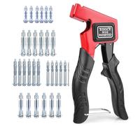Alicate para Montaje de Tornillos Molly, Anclajes para Paredes Huecas, Herramienta de Ajuste de Metal Resistente para Placas de Yeso con 30 Tornillos Molly (5 Tamaños), Funciona con M3/M4/M5/M6/M8