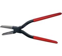 Alicate plano Spengler de STUBAI con dientes, para separar y cortar, con patas rojas de plástico y mango DG, 240 mm