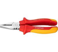 Alicates combinados HAZET VDE 1850VDE-33 I Filos endurecidos por inducción I Aislamiento protector I Mango ergonómico de 2 componentes I para cortar y sujetar materiales con precisión