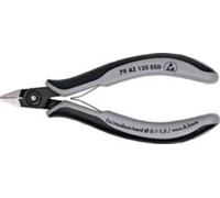 Alicates de corte lateral para electrónica Knipex, 125 mm, punta fina, sin filo, apto para ESD