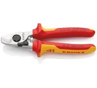 Knipex Tijeras cortacables 95 26 165 – 165 mm, cromadas, con muelle de apertura, aisladas VDE