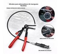 Alicates de Sujeción para Abrazaderas de Manguera Flexibles, Alicates para Abrazaderas de Cable Tipo Flex, Herramientas de Reparación para Remover y Agrupar Mangueras Largas de Automóviles 1pc