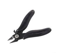 Alicates diagonales de 3.5 pulgadas con agarre ergonómico para cortar cables de mandíbula para hacer bobinas de cuentas, corte electrónico de pies, color negro