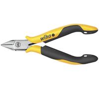 Alicates diagonales profesionales ESD de Wiha, acero al carbono, color y amarillo, 115 mm, 11,4 cm (4,5 pulgadas), 78 g