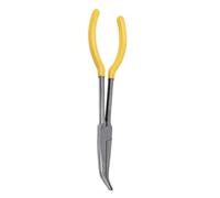 Alicates Extendidos de Acero Amarillo Mango Curvo para Cables | Pinza de Reparación, Agarre Estable y Tacto Cómodo, Alta Dureza, Uso en Cableado y Terminales