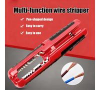 Alicates Multifuncionales para Pelar y Cortar Cables, Herramienta Manual, Herramienta de Ferretería, Mango Antideslizante Portátil, Clip para Bolígrafo Wire Stripper