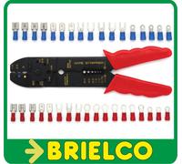 ALICATES PARA CRIMPAR Y SURTIDO 80 TERMINALES ROJO AZUL 0.5-2.5MM BL/FCT BD1407