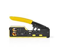 Alicates para engarzar - CAT5 / CAT5e / CAT6 / CAT6a / CAT7 / RJ12 / RJ45 - Corte/Pelado/Alicates - Caucho/Acero - Amarillo/Negro