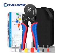 Alicates para engarzar terminales tubulares de electricista HSC12 16-6 Juego de herramientas de ahorro de trabajo para engarzar cables de 0,08-16 mm2 Complete16-6 set