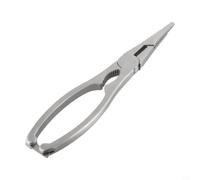 Alicates para galletas de cangrejo de mariscos, herramienta de concha de | Agrieta las carcasas duras fácilmente, construcción de metal, agarre ergonómico, acabado plateado, 190 mm de longitud