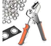 Alicates para Ojetes para Lonas y Tejidos - Juego de Alicates Profesionales para Ojetes con 500 Ojetes (Ø 10mm), Ojetes Metalicos Alicates Magnéticos para Perfecto para Cuero, Cinturones, Toldos