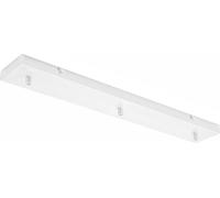 Alice: Plafón rectangular metálico IP20 para lámparas colgantes. Base de techo moderna, conexión central y fácil instalación