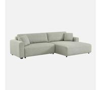 Alice's Garden sweeek-Sofá Cama esquinero Derecho de Tela con baúl, 3 plazas, Wide, Gris Claro, 289x167x83 cm