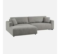 Alice's Garden sweeek-Sofá Cama esquinero Izquierdo de Tela con baúl, 3 plazas, Wide, Gris Oscuro, 289x167x83 cm