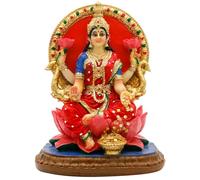alikiki Estatua de ídolo de la Diosa India Lakshmi, 12 cm de Alto, hindú Laxmi Murti, India, Pooja, artículo para casa, Oficina, Templo, mandir, Santuario, Altar, Diwali Puja, decoración Espiritual,