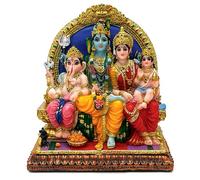 alikiki Estatua de la Familia Hindu God Shiva, 17,5 cm de Alto, Murti Shiva, artículo Pooja, Regalos para Amigos Indios, Familia, hogar, Templo, Oficina, Altar, Yoga, meditación,
