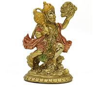 alikiki Estatua hindú de Dios Volador Hanuman - Ídolo Indio Hanuman Murti Pooja Escultura India Señor Figura Figura Casa Oficina Templo Mandir Diwali Puja Regalos Artículo Yoga Altar Santuario