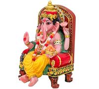 alikiki Figura de Dios hindú Ganesha, Estatua de ídolo Indio Sentado, Estatua de Ganesh India Murti, artículo Ganpati, Oficina en casa, Templo, mandir Altar, Pooja, Regalos Diwali Puja