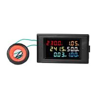 Alimentación de CA LCD Digital voltaje corriente voltímetro amperímetro KWH Panel medidor energía eléctrica 100A 220V 380V 1 Uds(6 in 1,AC 80V-300V)