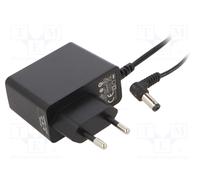 Alimentador fijo 9vdc 1a 9w conector 5,5x2,1mm centro negativo posc09