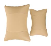 Alipis 1 Juego Almohada Transpirable Para El Cuello Del Coche Cuello Cervical Reposacabezas Cuello Para Viajar Auto Pasajero Viaje Del Cuello Protector Fibra Natural Beige