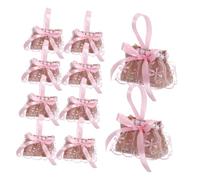 Alipis 12 Piezas Cesta de para Boda con Lazo Perlas Decorativas Canasta Pequeña para de Fiesta de Boda para Compromisos y Shower