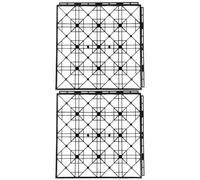 Alipis 2 Piezas Alfombrilla de Plástico, Drenaje y Montaje Fácil | Negro, Superficie Lisa Patrones Huecos y Decorativos, para Balcones, Pasillos y Patio