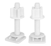 Alipis 2 Tornillos para Tapa de Inodoro, con Cabeza Cuadrada Perno de Bisagra Universal y Tuerca Blanco Recambio de Fijación Asiento Inodoro Kit Reparación para Taza Váter Compatible con Varios Modelo