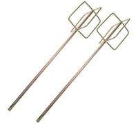 Alipis 2 Varillas Mezcladoras de Aleación Dorada Resistentes para Taladros Eléctricos, Accesorio para Mezclar Mortero y Pintura en Construcción y Hogar Reutilizable