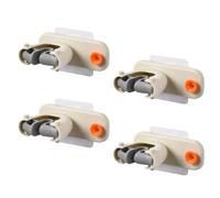 Alipis 4 Piezas Colgador de Trapeador Autoadhesivo sin Gancho | Organizador de Escobas y Rastrillos, ABS Beige, para Tienda y Cocina, Soporte de Pared