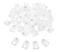 Alipis Accesorios para Riel de Cortina Poleas Laterales Silenciosas sin Taladro Plástico Blanco 50 Pcs Instalación y Retirada Fáciles para Montajes Temporales Espacios Tranquilos