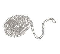 Alipis Cadena de Cuentas Metálica con Hebilla Persianas Enrollables | Plata, 3 Metros de Longitud, Accesorio para Estores Verticales y Persianas, Fácil de Colocar y Retirar