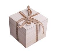 Alipis Caja de Madera Cuadrada y Organización de Paulownia Joyero Delicado para Embalaje y Almacenamiento Protección para Artículos Frágiles Adecuado para Regalos