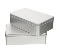 Alipis Cajas de Hojalata para Galletas y Dulces 2 Piezas 180x110x55 Mm Caja Rectangular Multifunción Almacenamiento para Postres Fiestas y Regalos