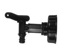 Alipis Conjunto de Montaje de Mamparo para Barril de Lluvia, Plástico Negro | Conexión Versátil, Boquilla Ajustable, Instalación Sencilla, para Jardines y Fábricas, Compatible Toneles