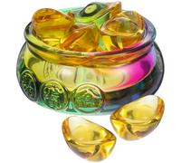 Alipis Cuenco de Cristal Feng Shui Decorativo para Oficina y Hogar | Piedra de Cristal, Diseño Creativo y Distintivo, Accesorio Incluido, Adorno Multiusos para Mesa