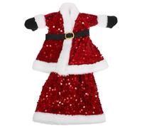 Alipis Decoración De Botellas De Vino Navideñas Fundas Navideñas para Botellas De Vino Lentejuelas Funda De Papá Noel para Decoración para Fiestas De