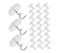 Alipis Inoxidable Alfileres de 100 Faldones Acero para Cama Piezas | Cabeza Transparente, para Tapicería de Sofá, Diseño Giratorio, Blanco