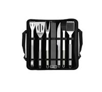 Alipis Kit de Herramientas para Barbacoa Acero Inoxidable 12 Piezas Accesorios de Barbacoa con Bolsa de Almacenamiento Negro, para Picnic y Camping
