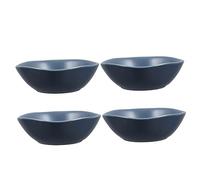 Alipis Platos para Condimentos de Cerámica Azul 4 Piezas para Sal | Superficie Lisa y Pulida, Ligero, Resistente a Grietas y Deformaciones, Apto para Vinagre en Restaurante o Fiesta
