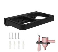 Alipis Soporte de Pared para Secador de Cabello Organizador de Aparatos de Peluquería Diseño Duradero y Compatible para Baño Hotel y Peluquería Fácil Instalación y Gestión del Cable
