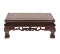 Alipis Soporte para plantas de madera, soporte rectangular para macetas, mini taburete, expositor de oficina, base de madera, base para manualidades